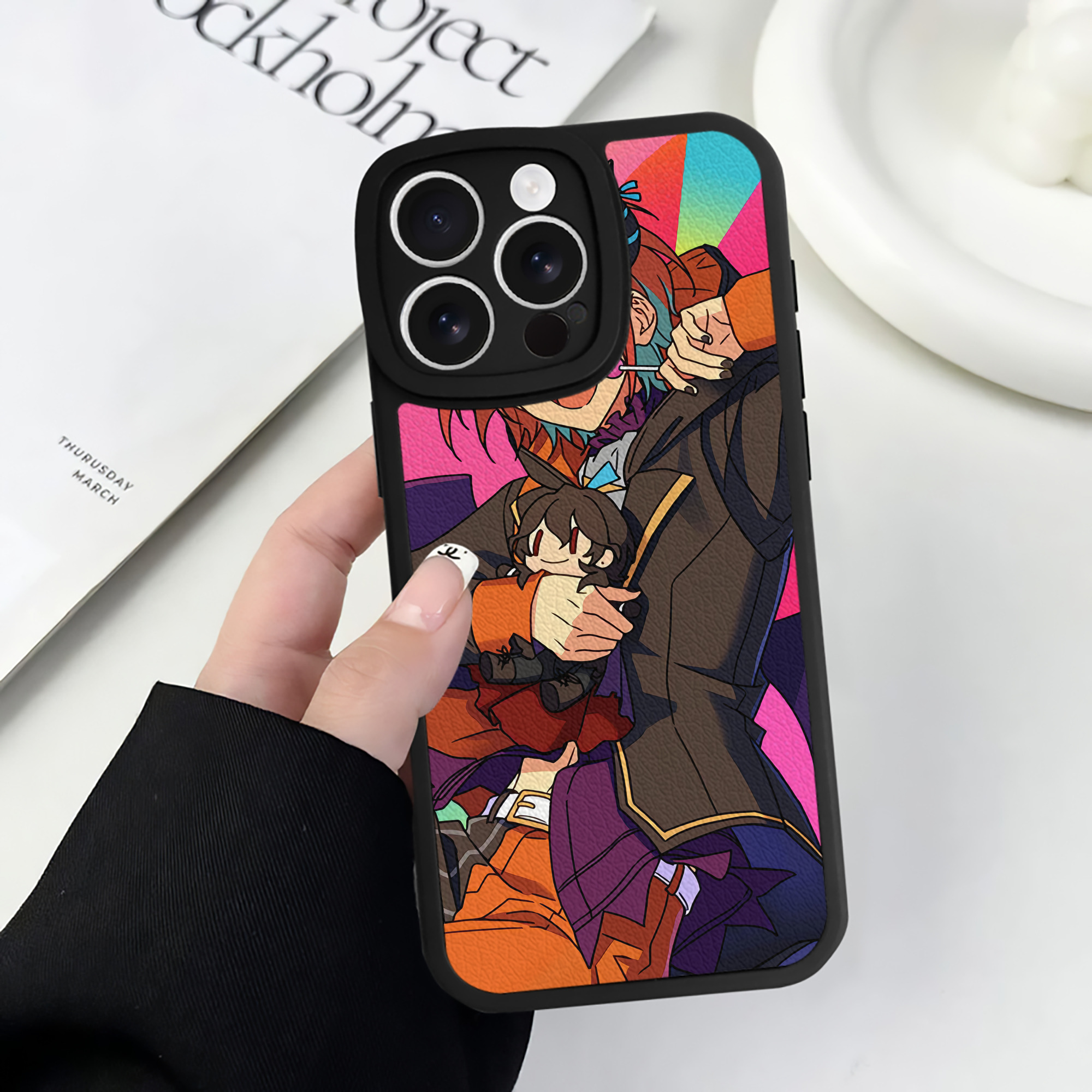 （画像用） あんさんぶるスターズ! Ensemble Stars 【iPhone 16シリーズ対応】シリコンスマホケース（レザー調） 材質：シリコン